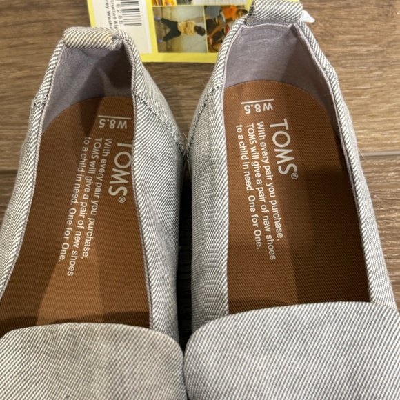 TOMS Women's NWT Deconstructed Alpargata Slip-On Casual Shoes, Gray, Size 8.5 - Picture 4 of 11